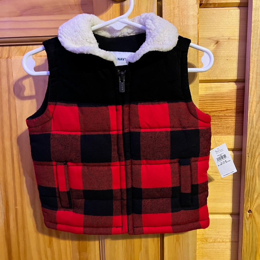 12month Buffalo Plaid Childs Vest